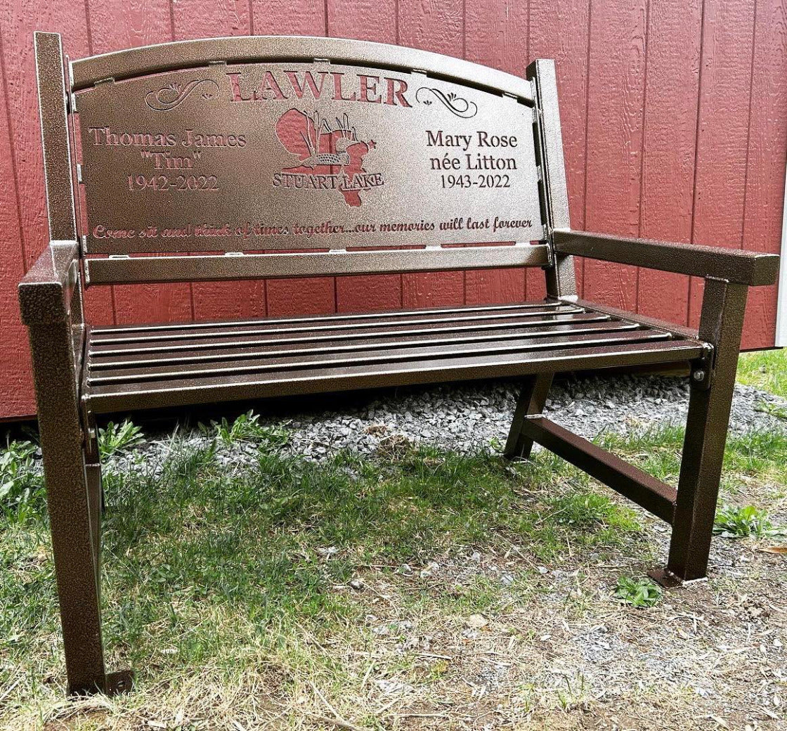 Personalized steel memorial bench - Custom tribute bench for parks - Personalized seating for city parks - Steel buddy bench - steel memorial bench - steel commemorative bench