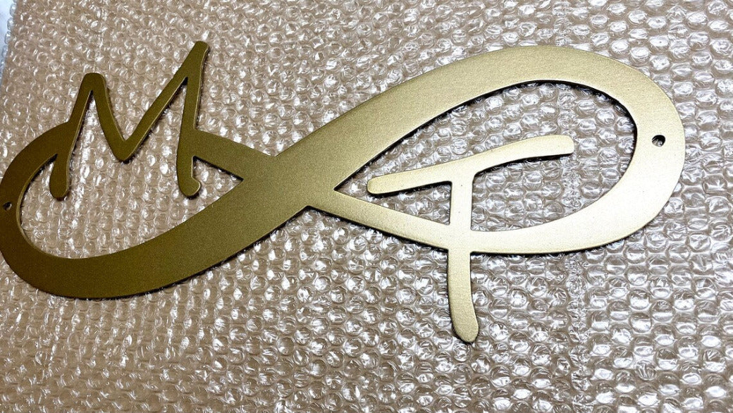 Metal Infinity Sign with Initials, Personalized - American Aftermarkets ...
