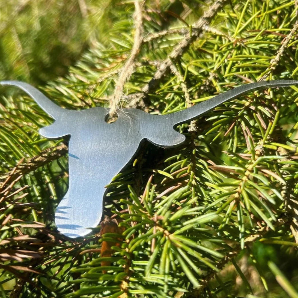 Longhorn Ornament, Metal
