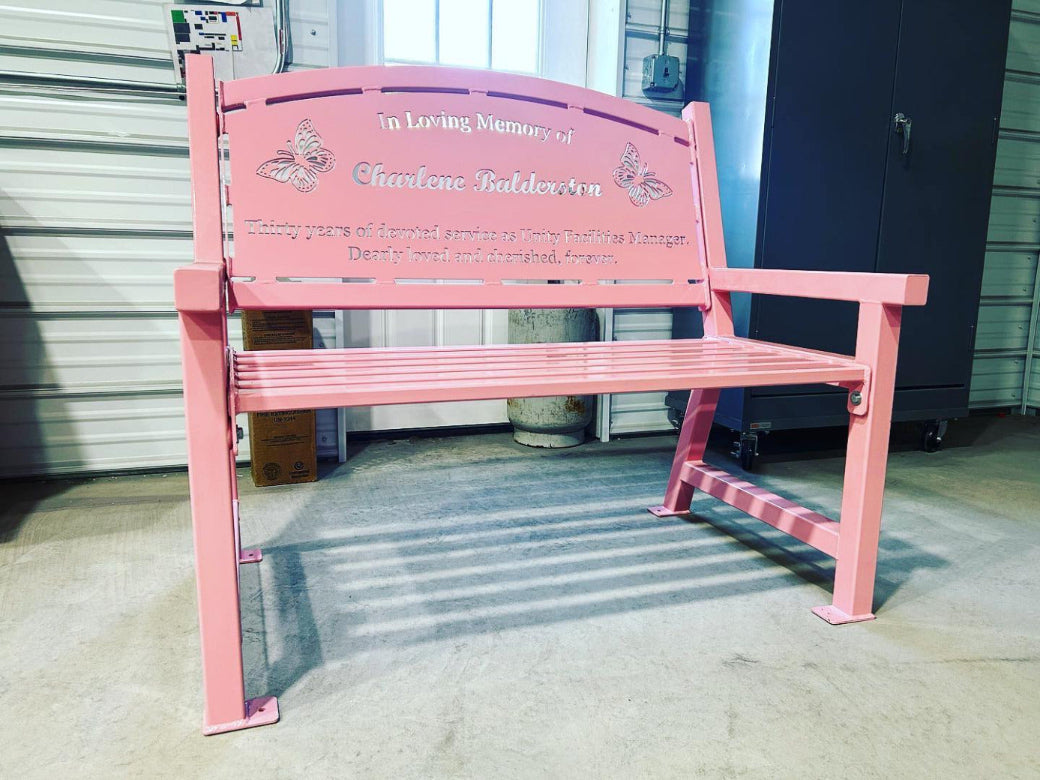 Personalized Steel Bench for Memorial, Dedication, Buddy Benches ...