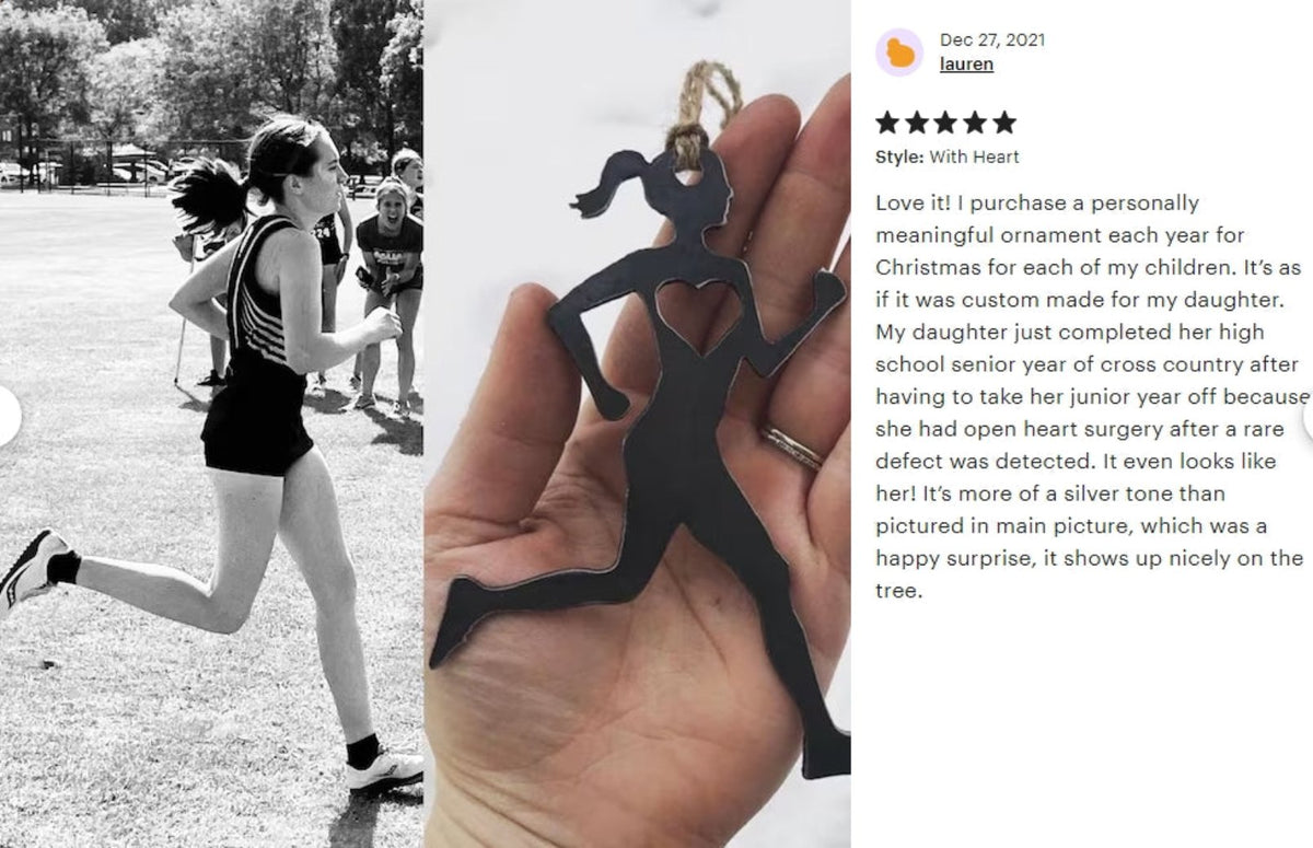 Runner Girl Ornament