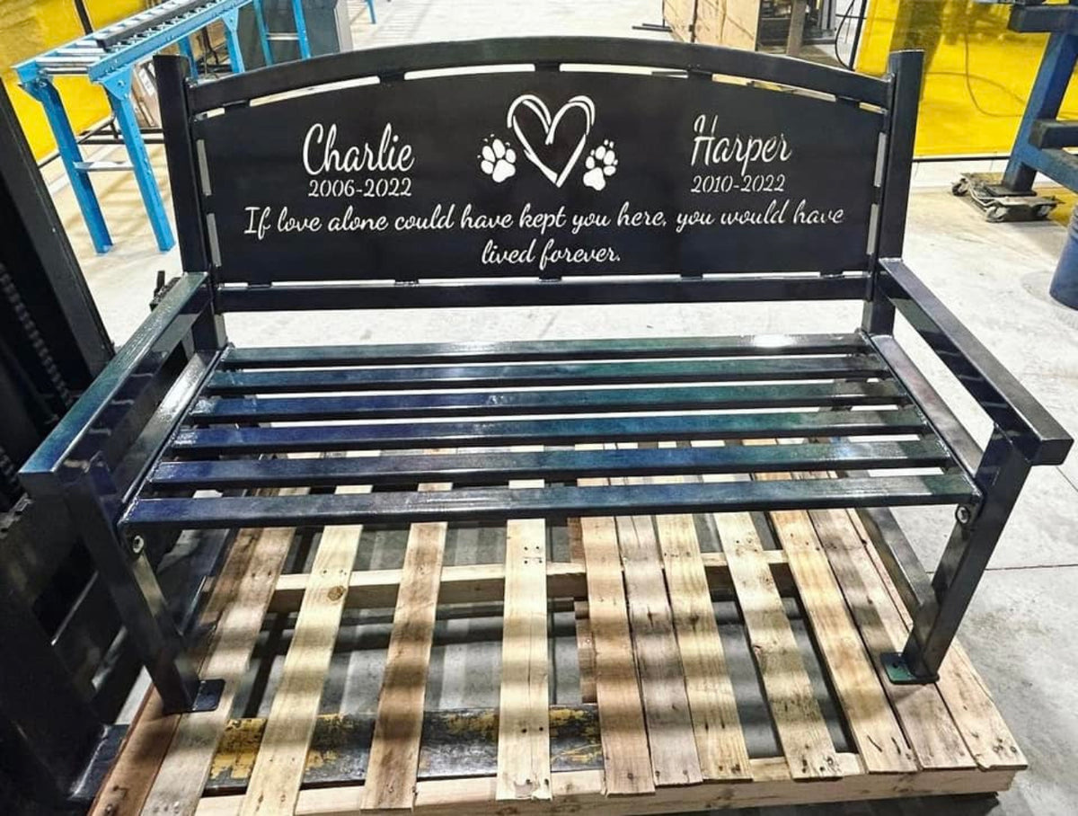 Personalized steel memorial bench - Custom tribute bench for parks - Personalized seating for city parks - Steel buddy bench - steel memorial bench - steel commemorative bench