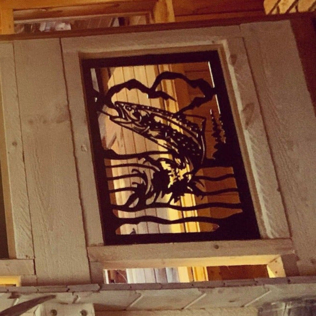 Jumping Trout Steel Railing Insert | American Aftermarkets Metalworks