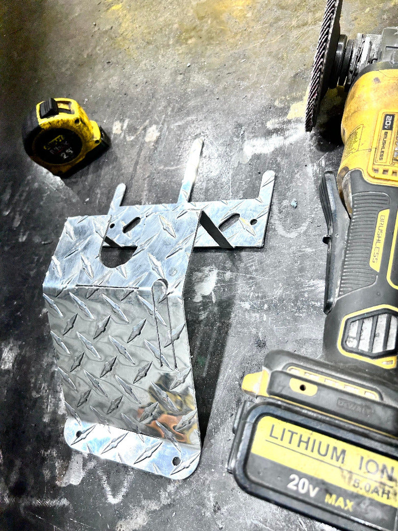 4.5” Angle Grinder Tool Holder - Diamond Plate - Grinding Tool Organization - Shop Organization - Tool Organization - Garage Organization
