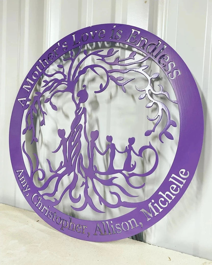 Mother and Children Tree of Life Sign, Personalized