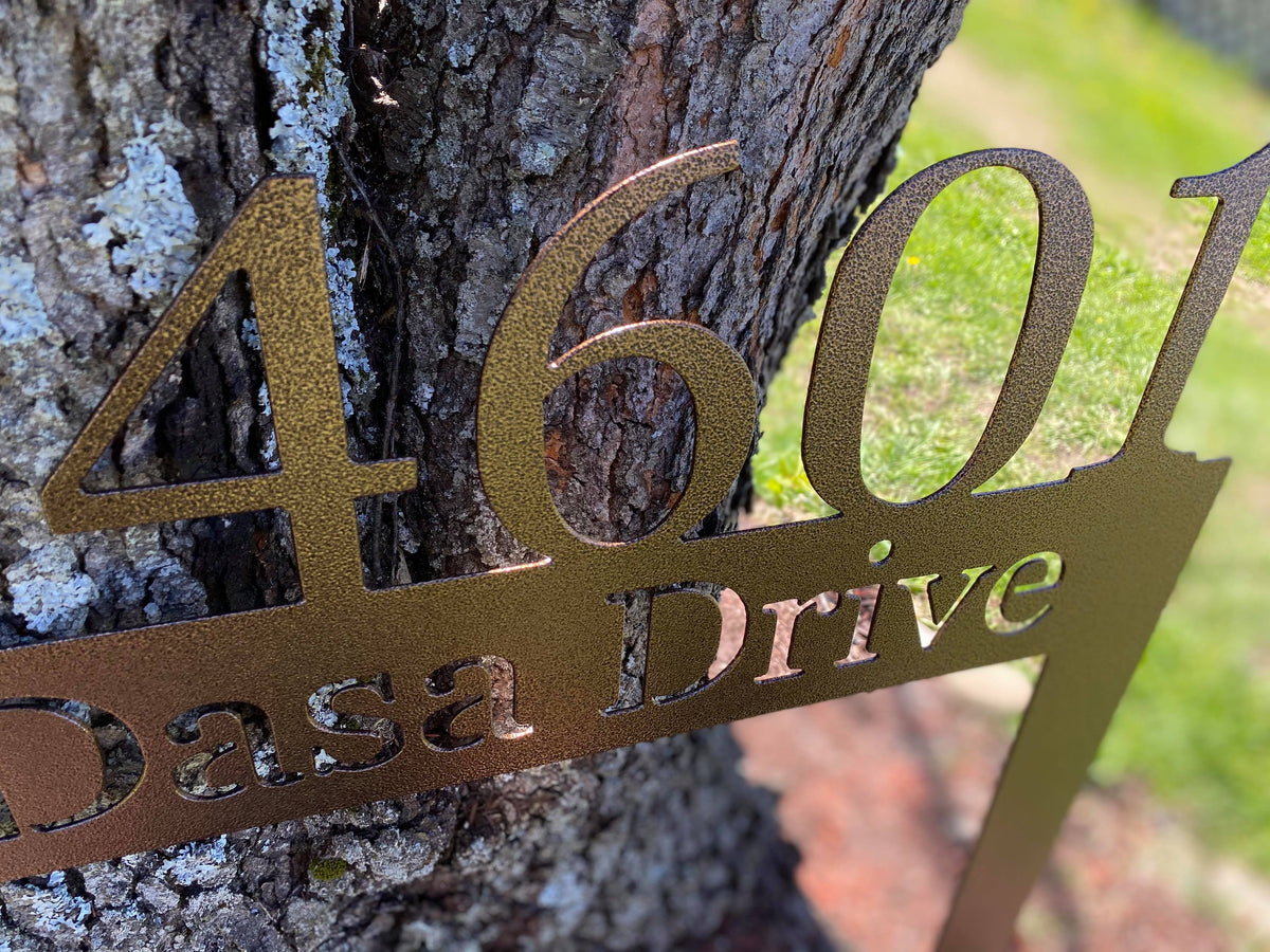 Metal Address Yard Stake, Personalized