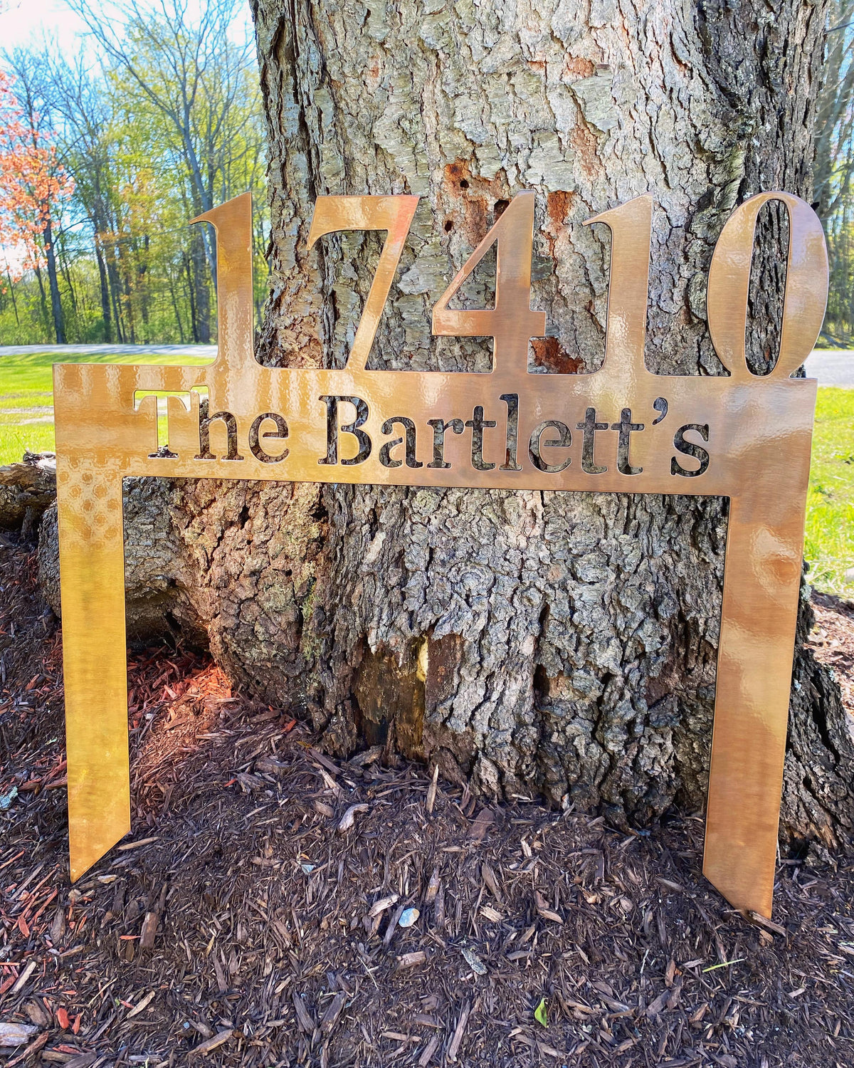 Metal Address Yard Stake, Personalized