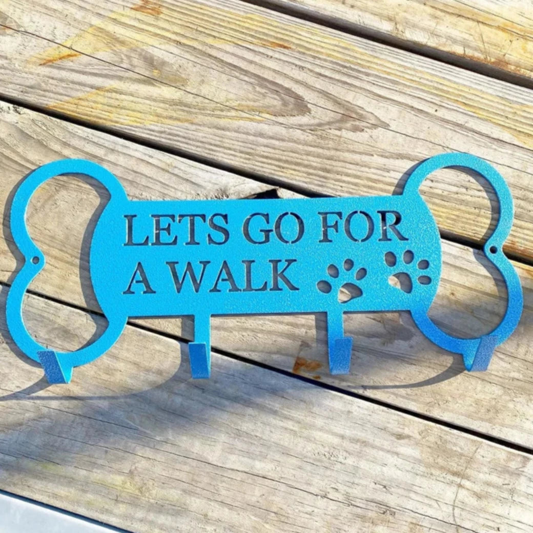 Metal Leash Holder -Personalized Leash Holder Dog Wall Decor