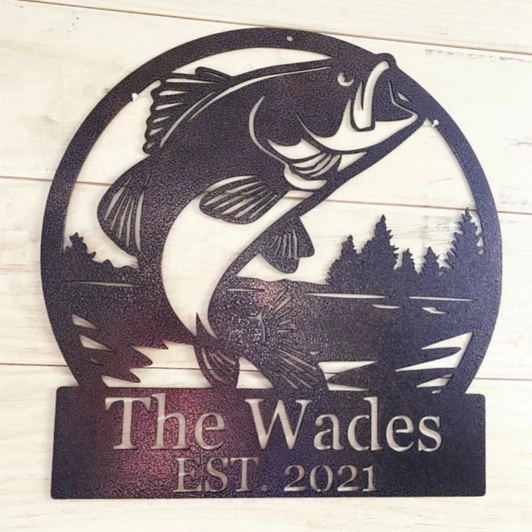 Bass Fish Personalized Sign