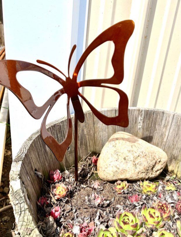 Metal Butterfly Garden Stake