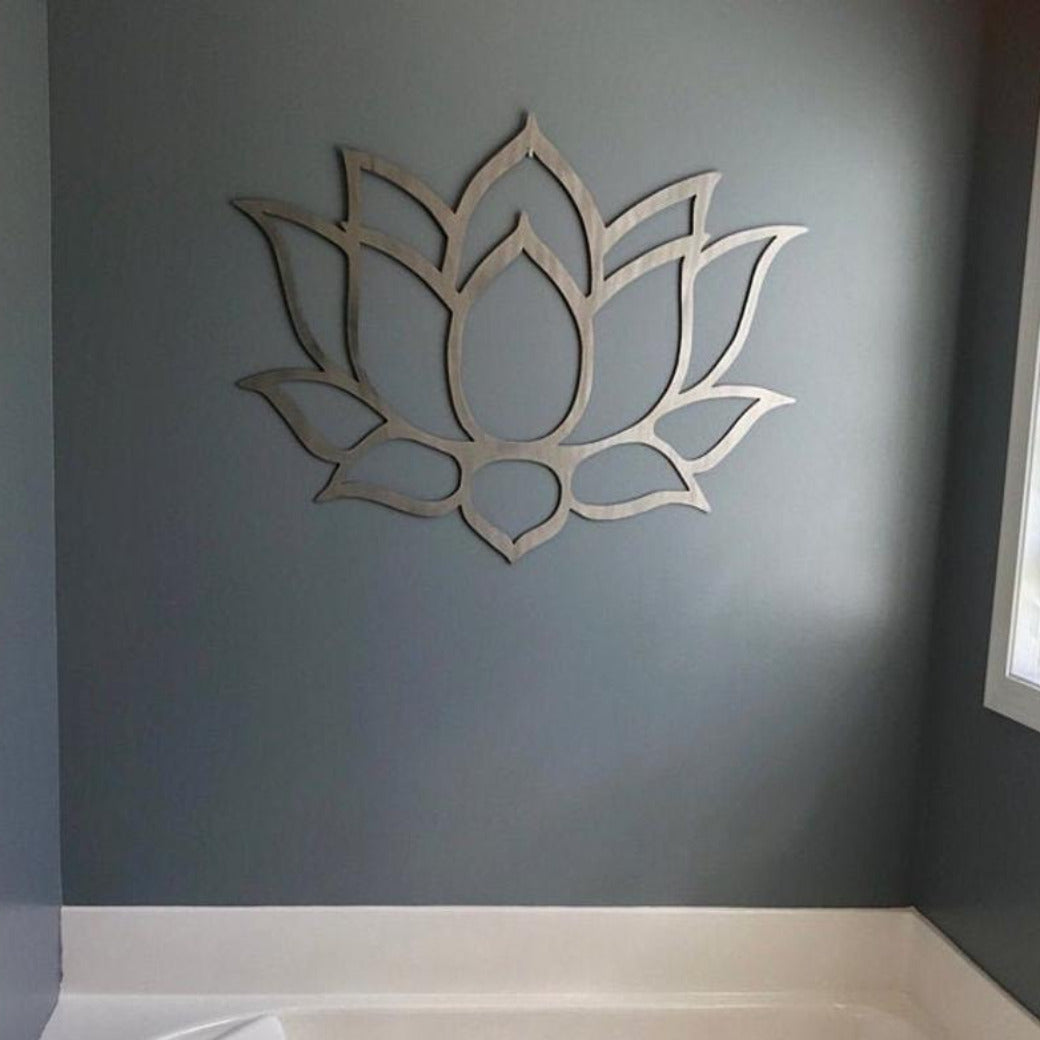 Metal Lotus Sign