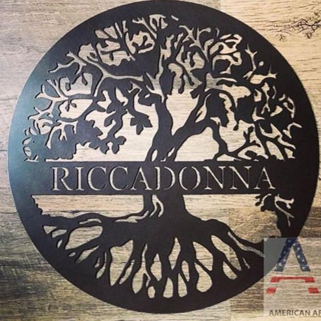 Tree of Life Metal Sign, Personalized - American Aftermarkets Metalworks