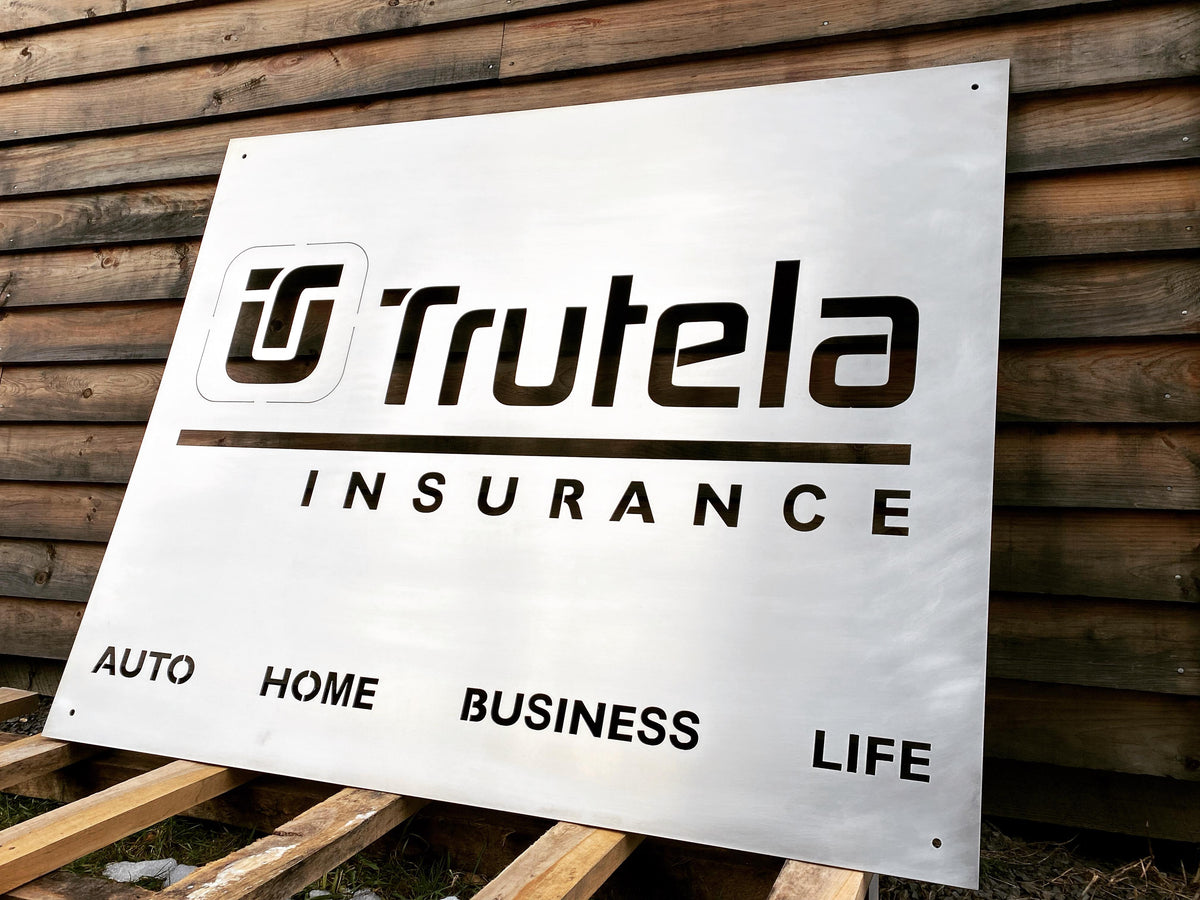 Steel Business Sign With Your Logo
