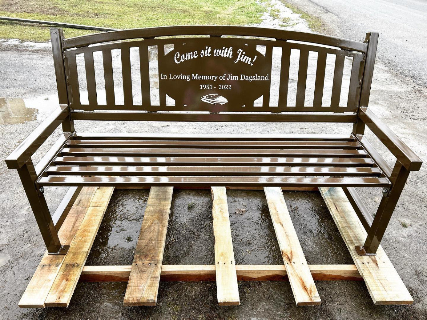 Personalized Steel Bench for Memorial, Dedication, Buddy Benches ...