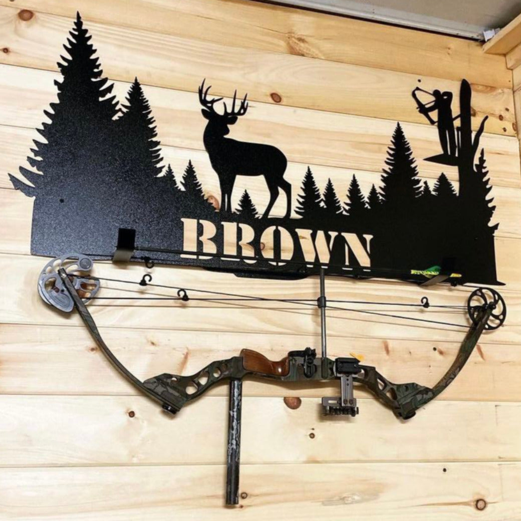 Archery Bow Steel Holder, Personalized