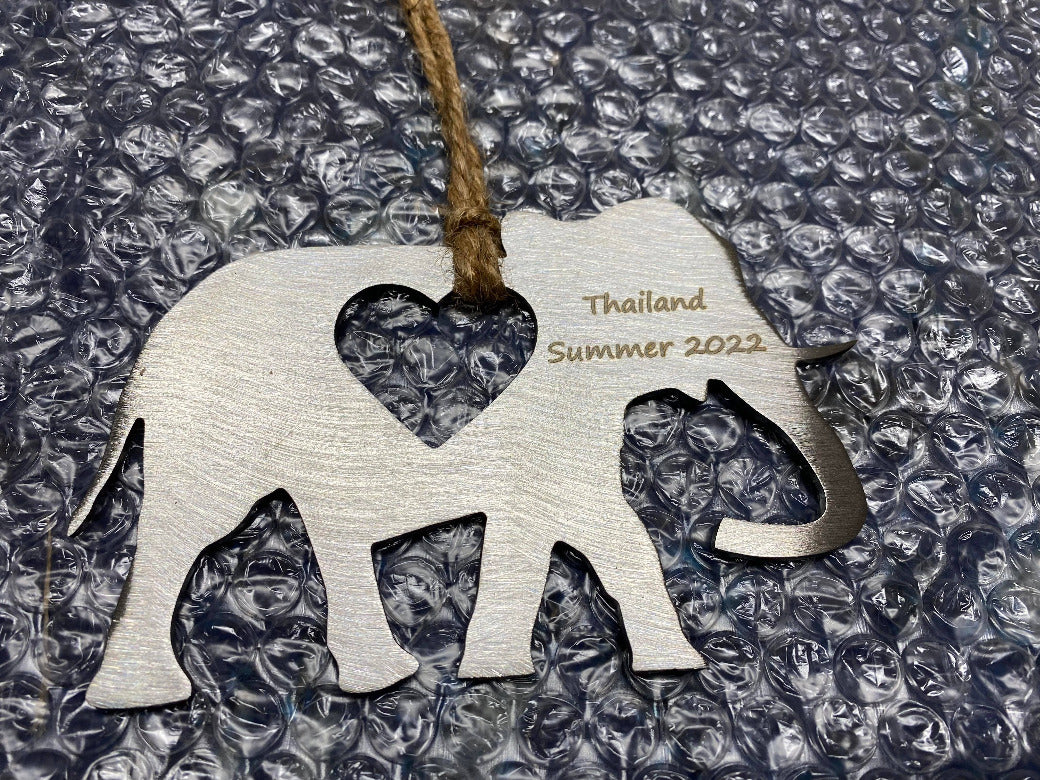 Custom Metal Elephant Ornament