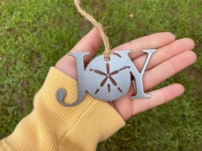 Joy Sand Dollar Metal Ornament