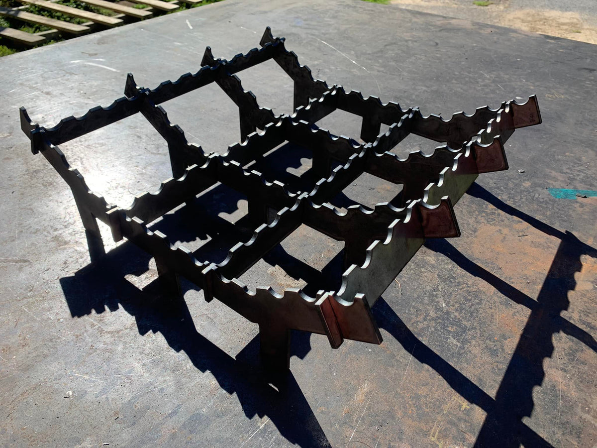 Collapsible Steel Wood Grate, Elevated Fire Grate