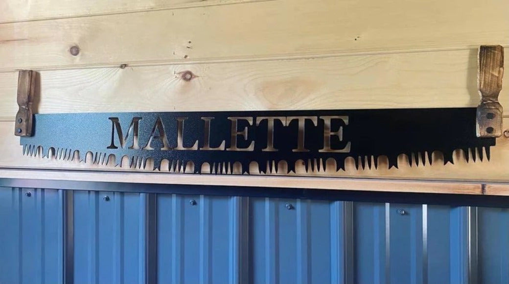 Crosscut saw personalized wall decor