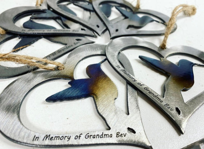 Metal Hummingbird Ornament - Personalized Hummingbird Ornament - Gift ...
