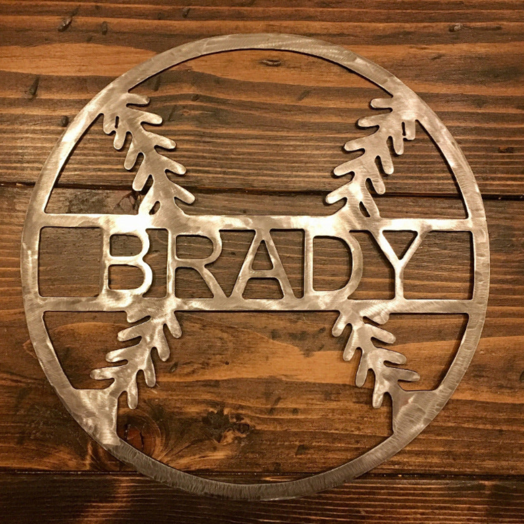 Simple Metal Baseball Sign Baseball and Softball Metal Sign Customized - American Aftermarkets ...