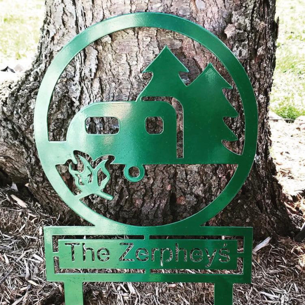 Camping Family Sign, Personalized Camper Sign