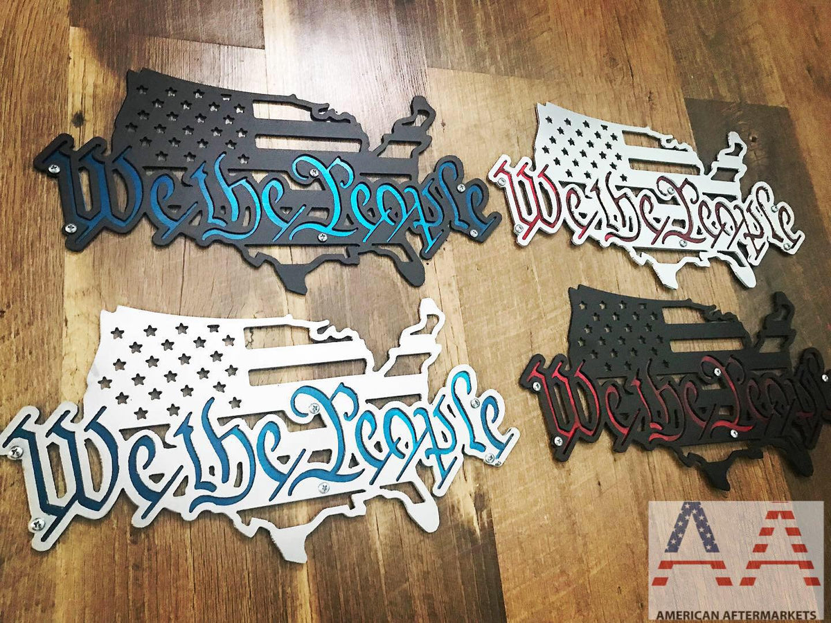 &quot;We The People&quot; Steel American Flag