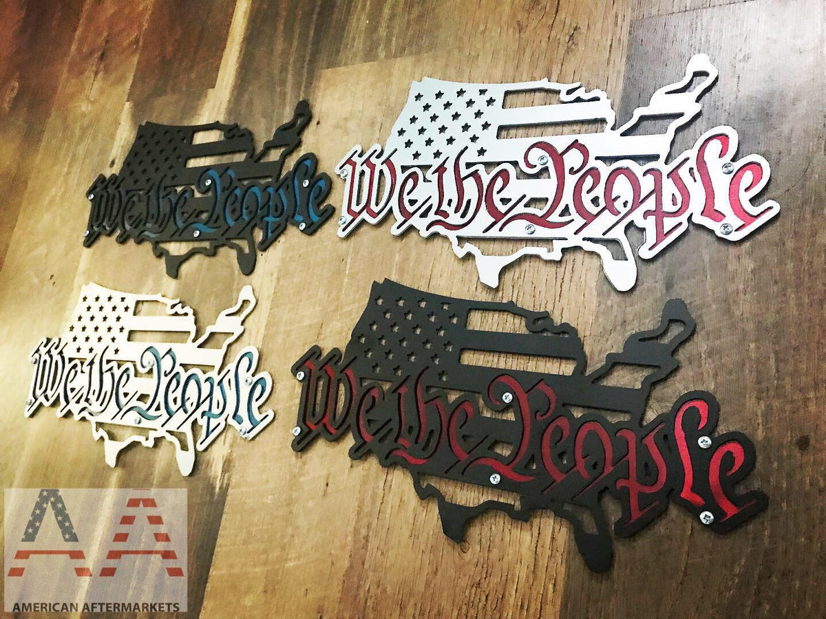 &quot;We The People&quot; Steel American Flag