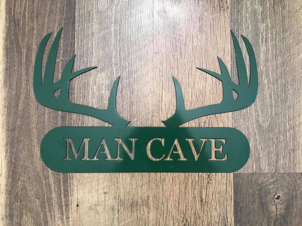Antler Steel Sign, Personalized