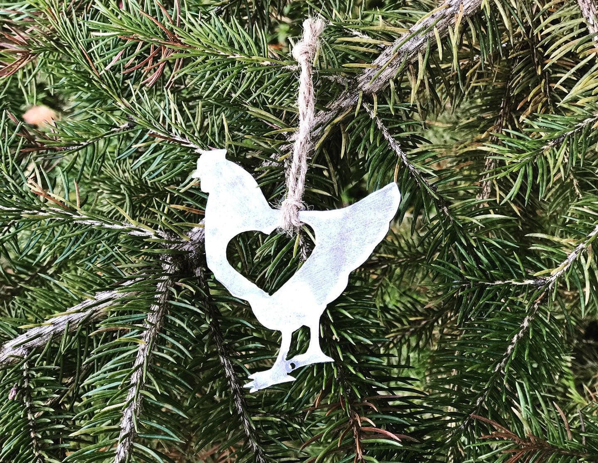 Metal Chicken Ornament