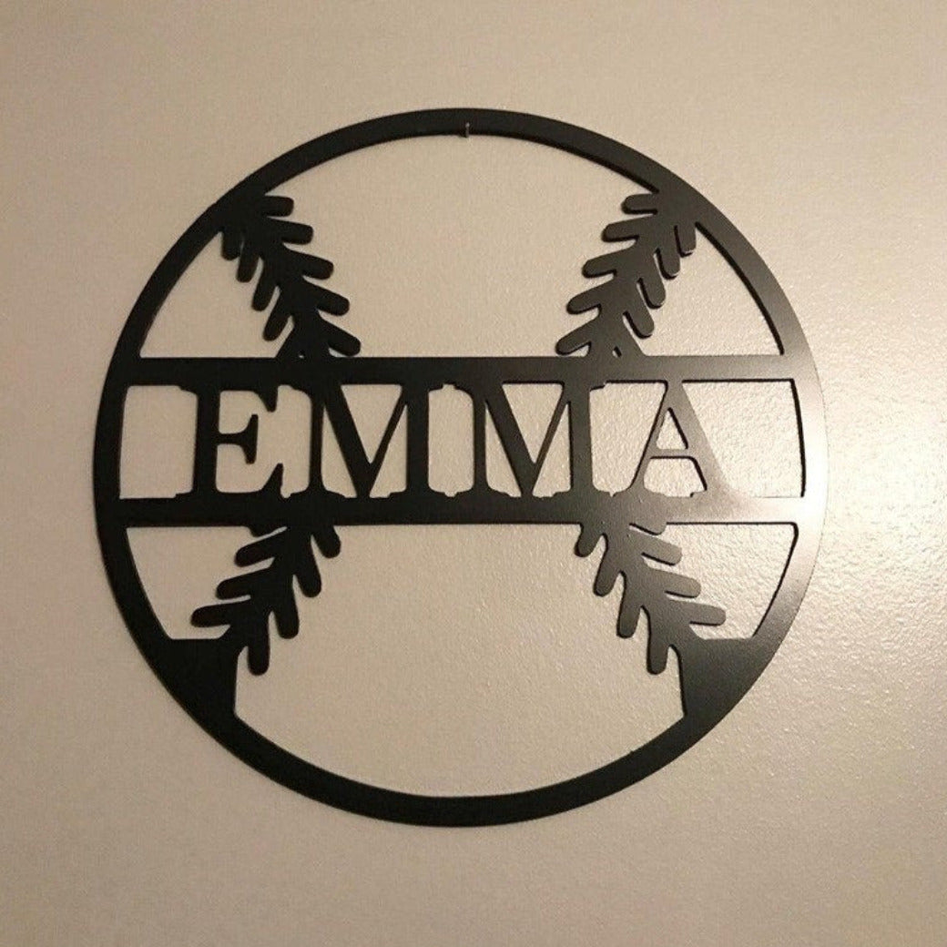 Personalized Metal Baseball / Softball Monogram