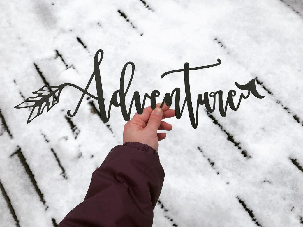 Metal Adventure Arrow - Adventure Decor - Metal Adventure Sign - Adventure Decor- Arrow - Baby Adventure Nursery - Adventure Traveling Decor