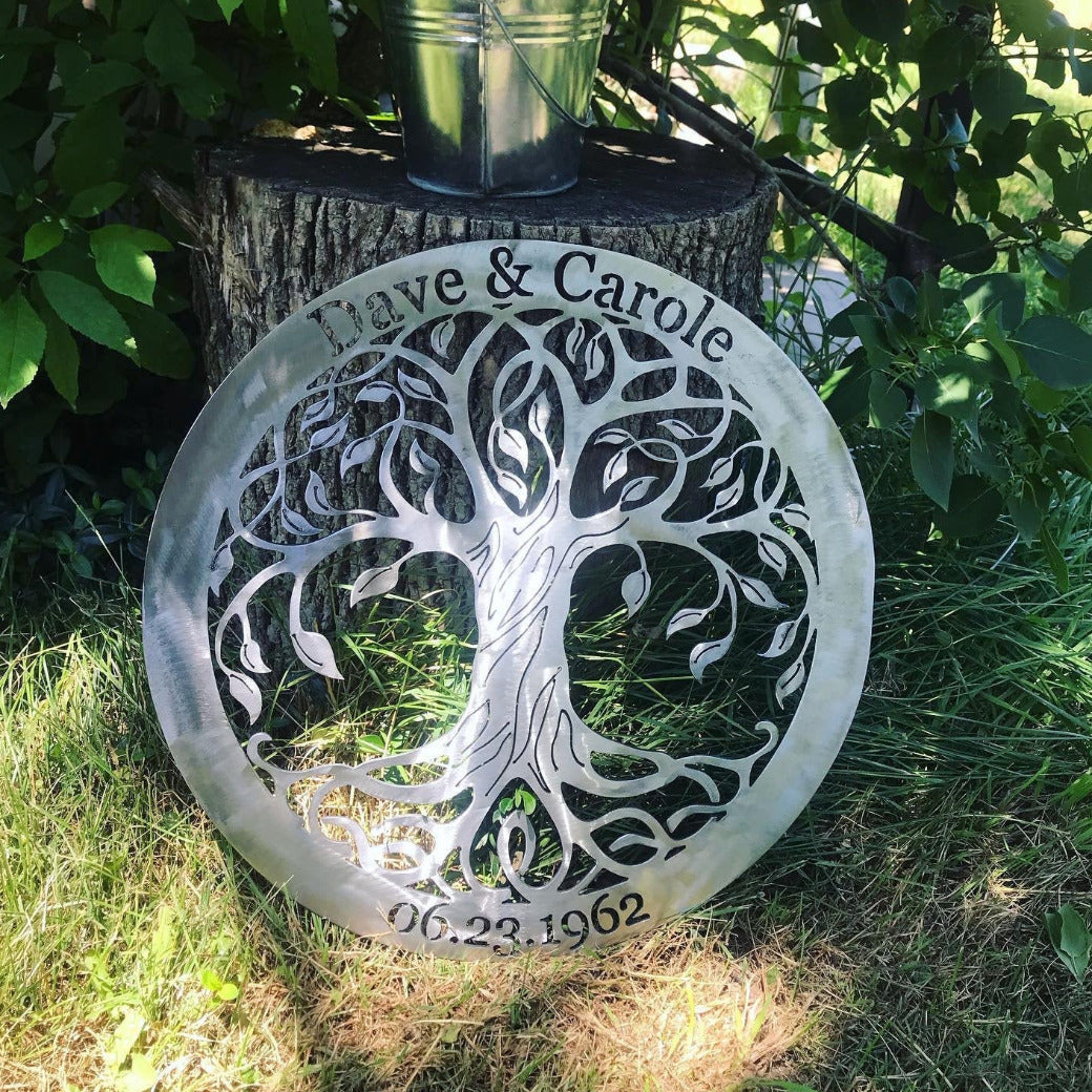 Celtic Tree of Life Steel Sign, Personalized
