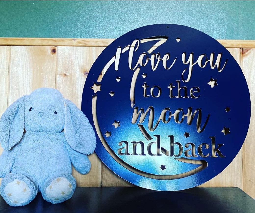 Moon and stars themed nursery sign