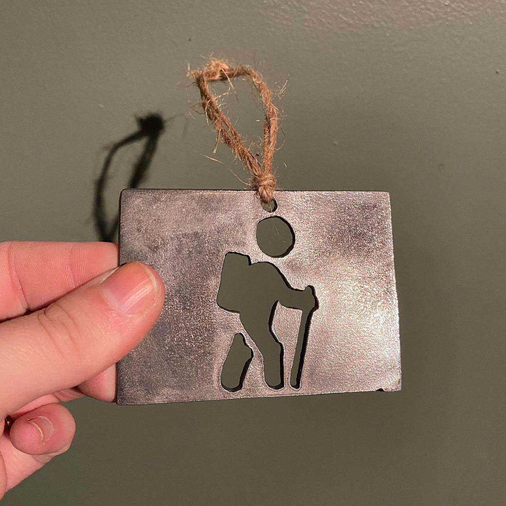 State Hiker Ornament, Personalized Option Available