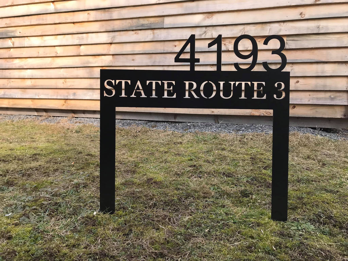 Metal Address Yard Stake, Personalized