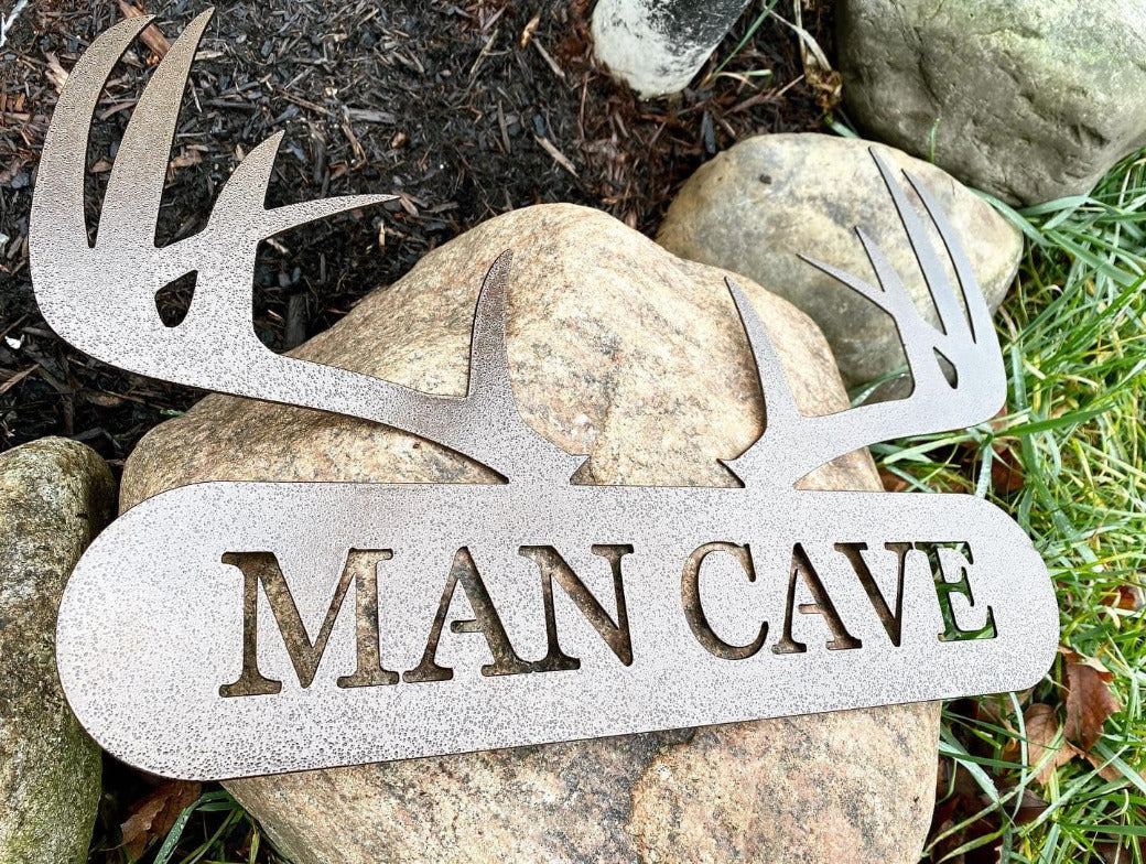 Antler Steel Sign, Personalized