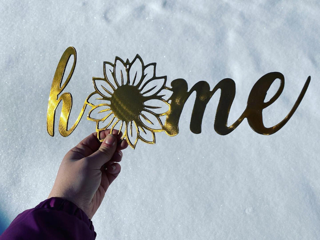 Metal Sunflower Home Sign - Sunflower Sign - Metal Home Sign - Metal Sunflower Decor - Sunflower Home Decor - Metal Home Decor - Sunflower