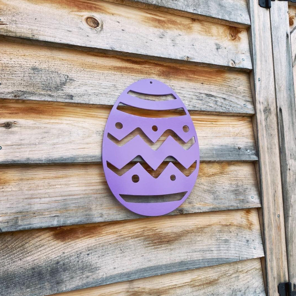 Easter Egg Sign - Metal Easter Decor - Easter Egg Sign- Outdoor Easter Decor - Chevron Egg Metal Sign- Easter Egg Decor - Adult Easter Gift