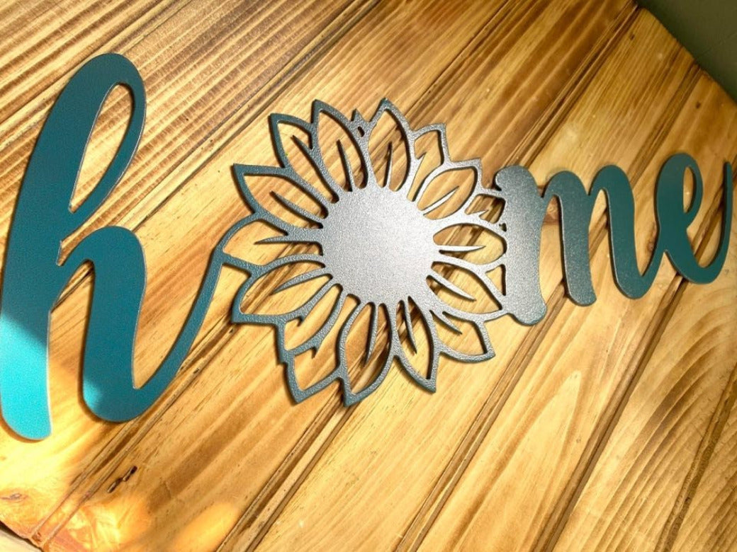 Metal Sunflower Home Sign - Sunflower Sign - Metal Home Sign - Metal Sunflower Decor - Sunflower Home Decor - Metal Home Decor - Sunflower