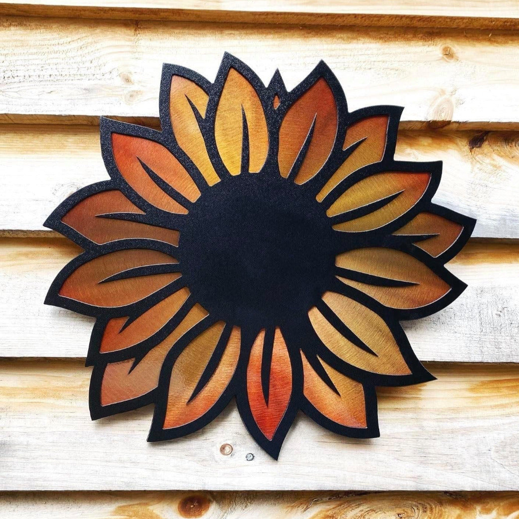 Metal Sunflower - Fence Flowers - Fence Decor- Metal Garden- Garden Decor - Metal Flower for Tree -Metal Sunflower Decor - Mothers Day Gift