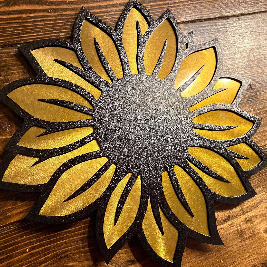 Metal Sunflower - Fence Flowers - Fence Decor- Metal Garden- Garden Decor - Metal Flower for Tree -Metal Sunflower Decor - Mothers Day Gift