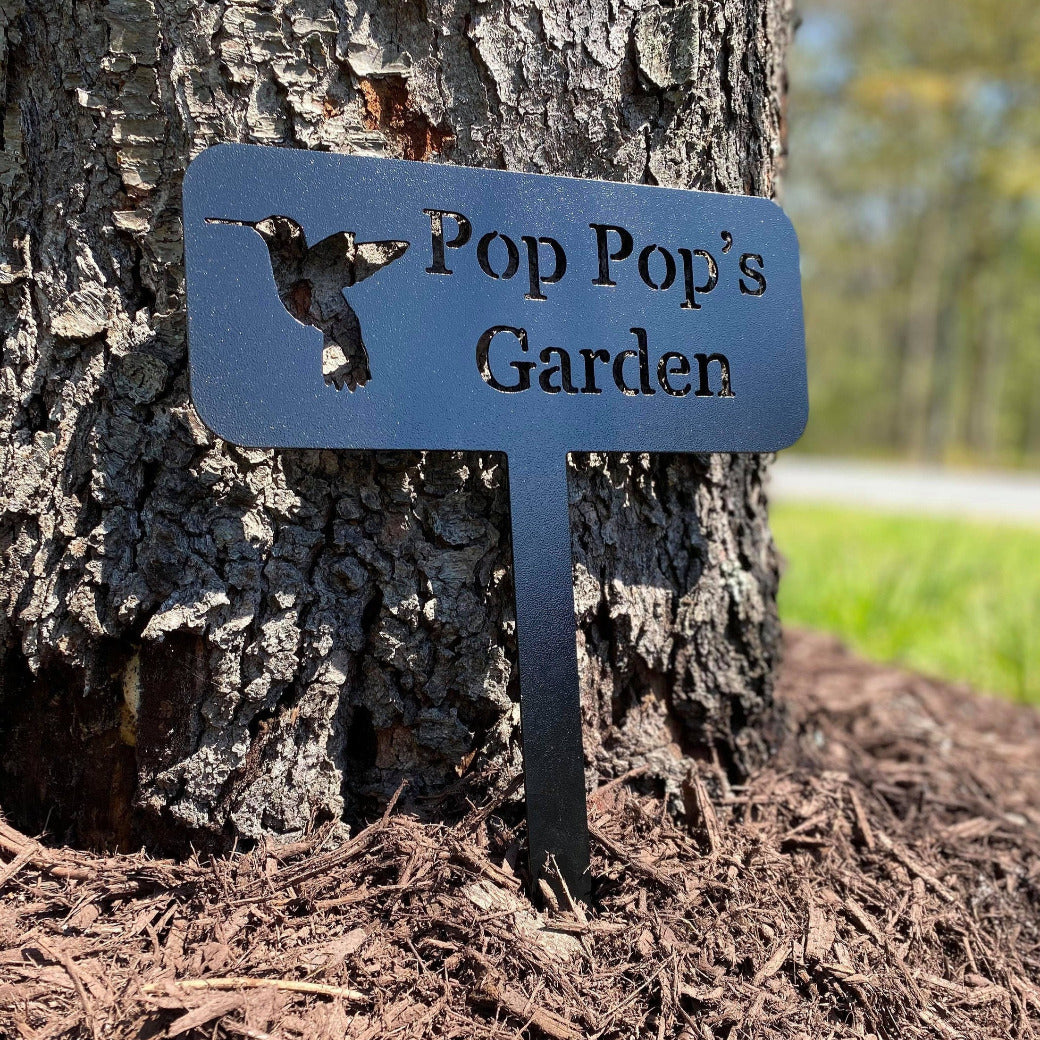 Personalized Garden Sign - Custom Metal Garden Stake - Grandpas Garden Stake -Metal Farm Stake -Personalized Ground Stake - Metal Marker
