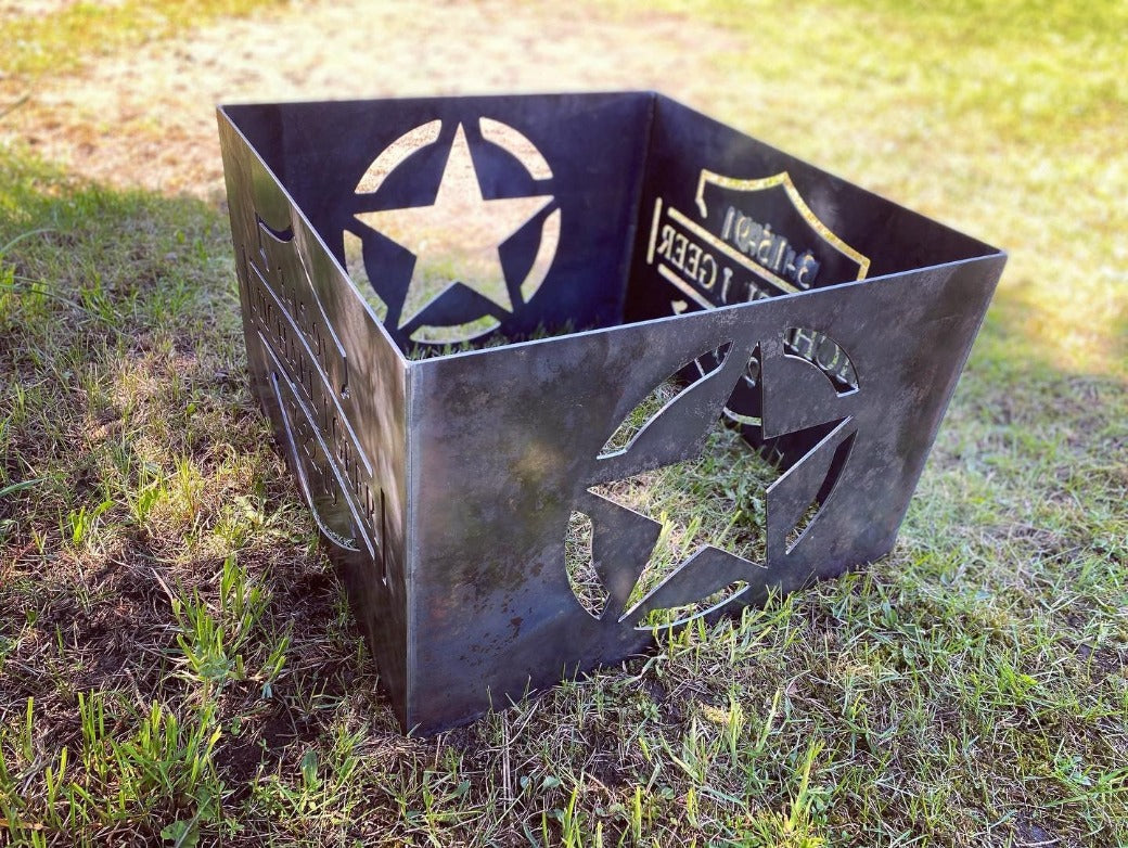 Custom Metal Firepit - You Design Firepit - Portable Firepit-Custom Steel Firepit - Welded Firepit - Personalized Firepit - 11th Anniversary