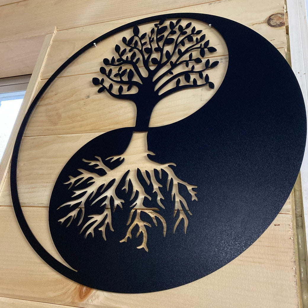 Ying Yang Tree Of Life- Metal Tree Of Life - Ying Yang - Metal Ying Yang Sign - Metal Tree Of Life Sign - Christmas Gift - Metal Wall Decor