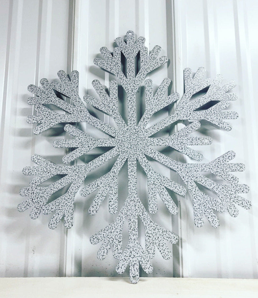 Metal Snowflake - Powder coated Snowflake - Outdoor Metal Snowflake - Metal Snowflake Wreath - Snowflake Winter Decor - Christmas Gift