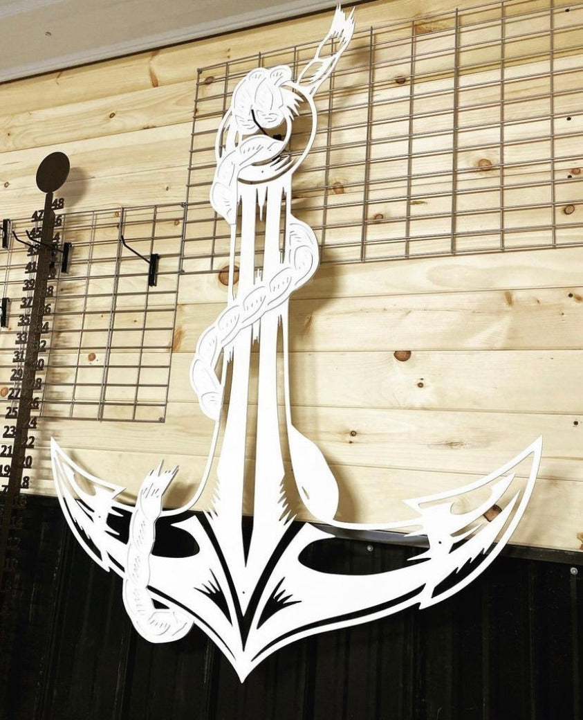 Metal Anchor - Anchor Decor - Nautical Anchor Sign - Outdoor Metal Anchor - Interior AND Exterior Anchor - Lake House Sign - Anchor Gift