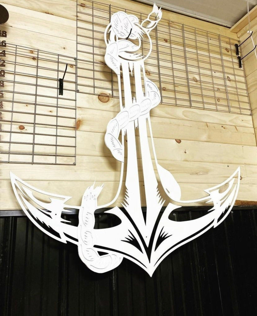 Metal Anchor - Anchor Decor - Nautical Anchor Sign - Outdoor Metal Anchor - Interior AND Exterior Anchor - Lake House Sign - Anchor Gift