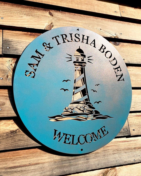 Lighthouse Personalized Sign - American Aftermarkets Metalworks