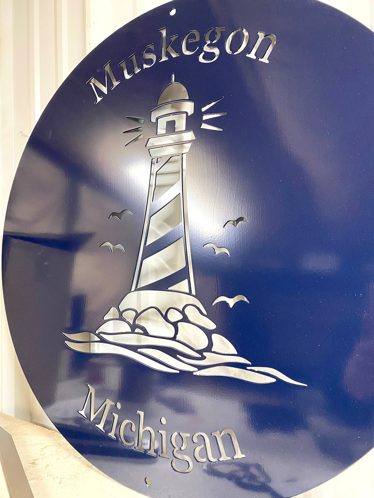 Personalized Lighthouse Sign - Metal Lighthouse Sign - Lighthouse Coastal Decor - Lighthouse Welcome Sign - Last Name Lighthouse Sign